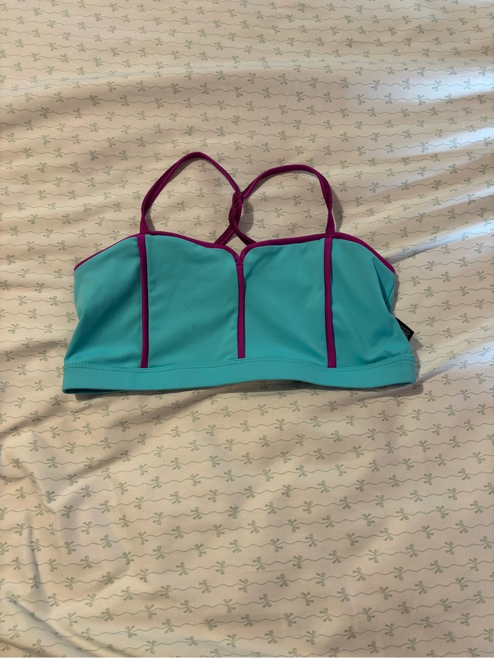 Women’s Aqua and Magenta Sports Bra Tiger Friday